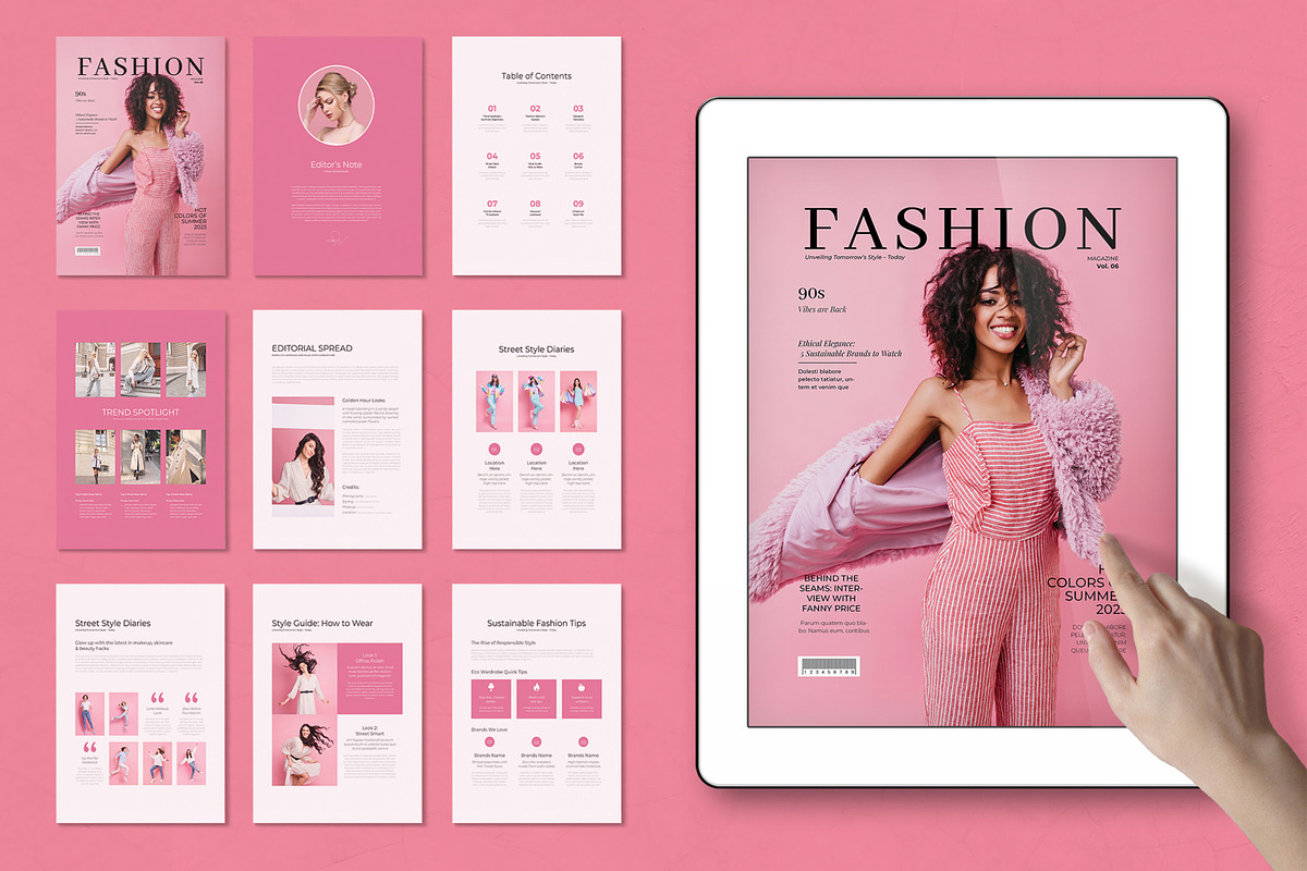 E Book Fashion Magazine Template, an UI Kit Template by MightyDesign (Photo 1 of 10)