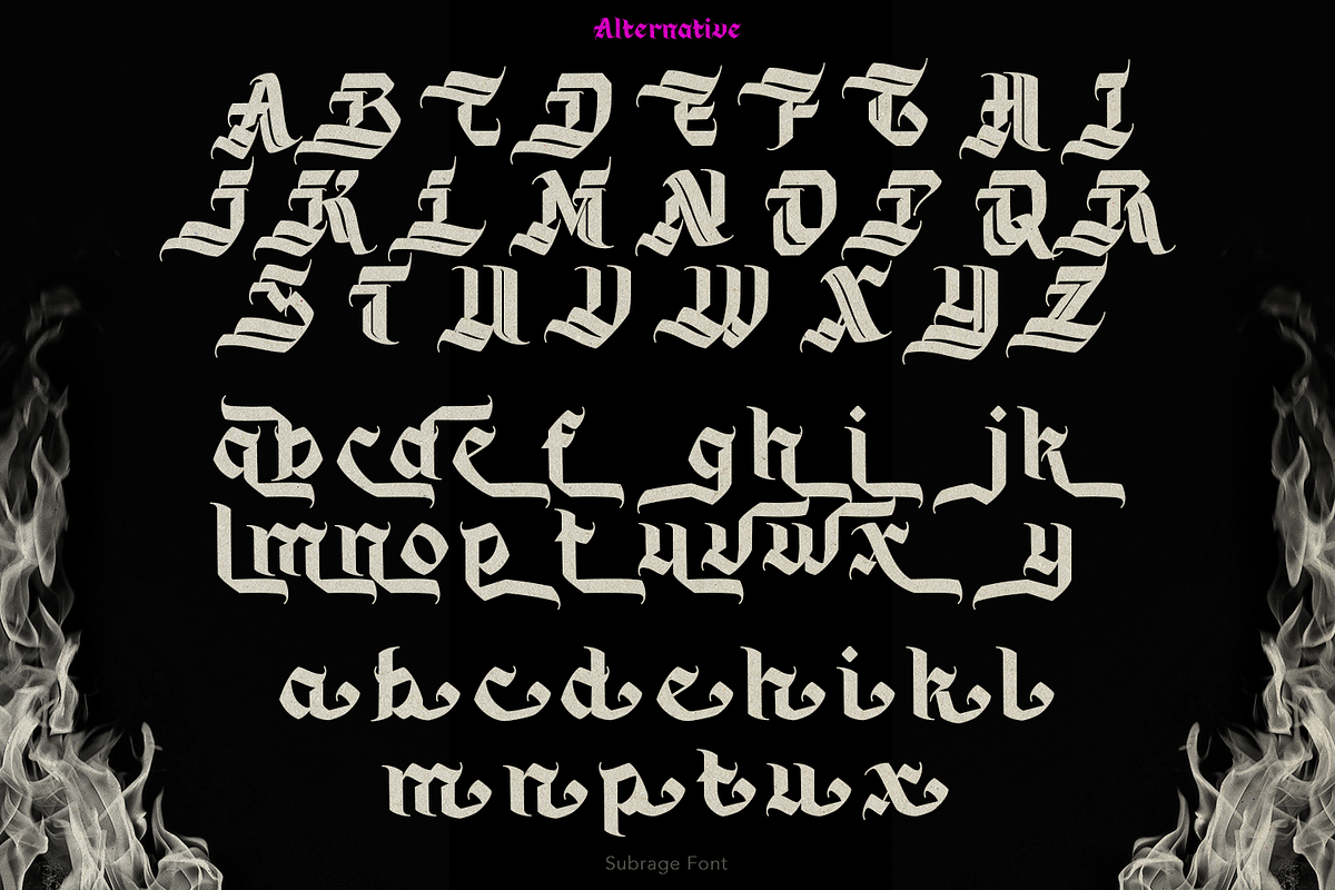 Subrage Blackletter, a Blackletter Font by TypeClassHeroes (Photo 10 of 15)