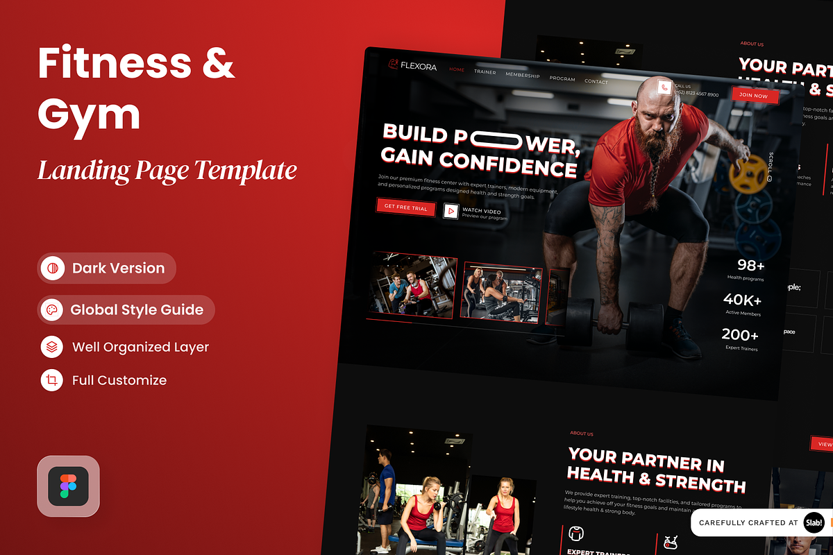 Flexora - Fitness & Gym Landing Page