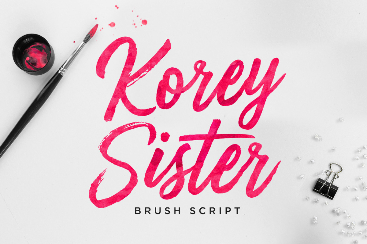 Korey Sister Brush Font preview 6