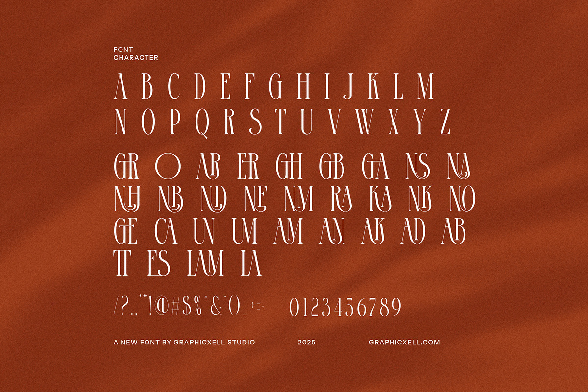 Amonse Ligature Serif Fonts, a Serif Font by Graphicxell (Photo 7 of 8)