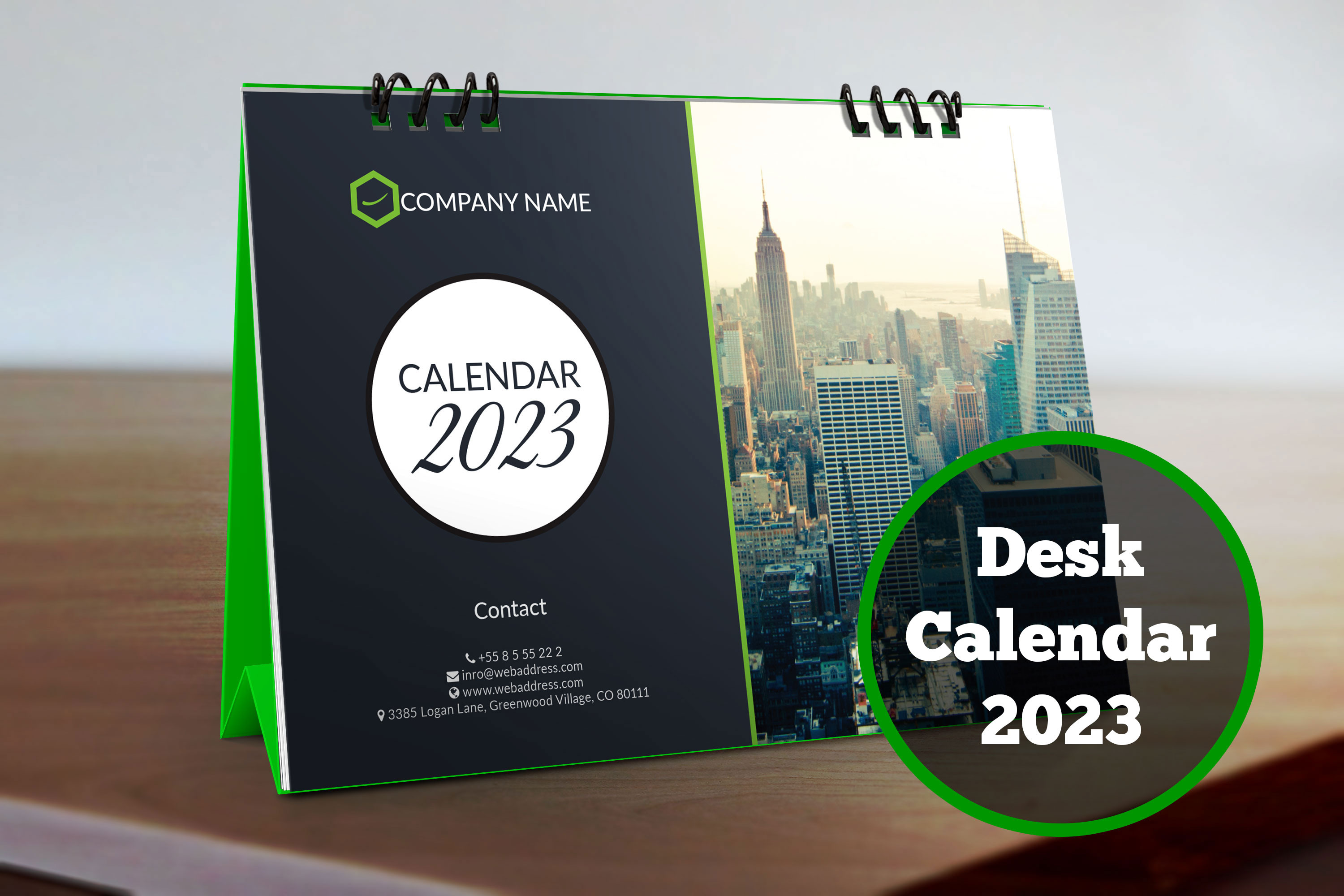 Calendar 2023 | Desk Calendar, a Stationery Template by graphicbox