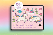 Cute Unicorn Procreate Set, a Brush Add-On by Pencil Twist (Thumbnail 1 of 10)