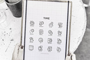 Time | 16 Thin Line Icons Set, an Outline Icon by Alex Blogoodf (Thumbnail 10 of 11)