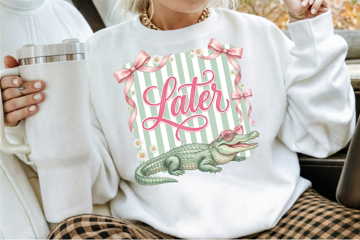 Later Gator Coquette Preppy Striped, a Work Illustration by Sublimation Artist (Photo 2 of 9)