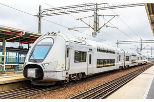 Modern double-decker train in Sodertalje syd station - Sweden, a Transportation Photo by Leonid Andronov