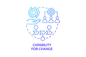 Capability for change blue gradient, an Icon by IMG Visuals