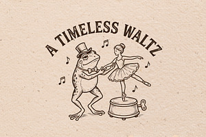 A timeless waltz illustration, an Animal Illustration by Vectorlina