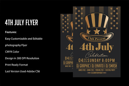 4th of July Flyer, a Flyer Template by VaaniDesigns