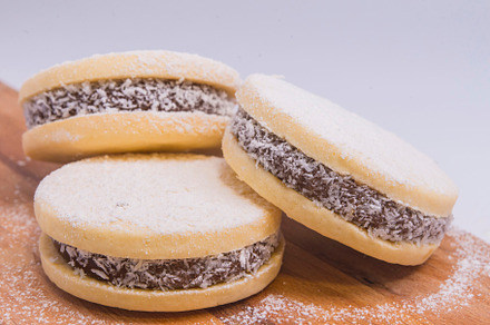 alfajores delicious traditional argentine sandwich cookies, a Food & Drink Photo by DalaiFood