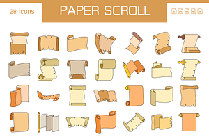 Parchment Paper Scroll Sheets Set