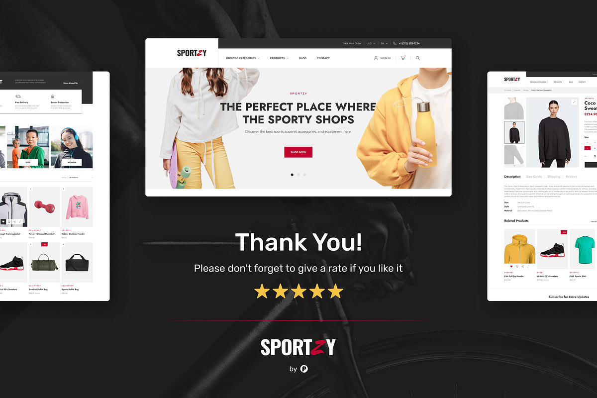 Sportswear E-Commerce Website Design, an UI Kit Template by peterdraw (Photo 9 of 9)