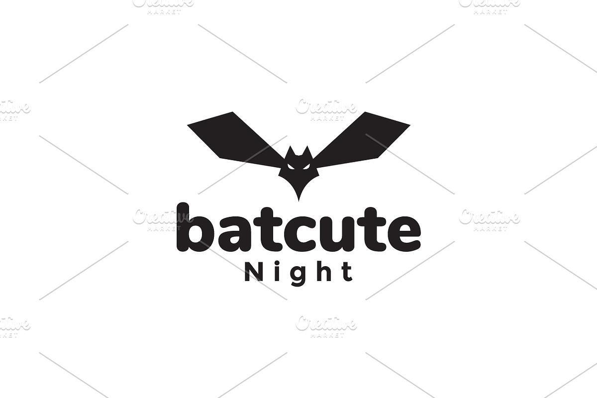 black little bats cute logo design, a Branding & Logo Template by devastd