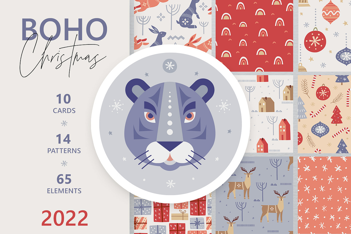 TIGER 2022 Very Peri Pantone, a Decorative Illustration by ms Julia Nova (Photo 1 of 7)