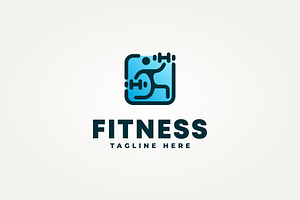 fitness exercising athletic logo, a Branding & Logo Template by Blazybone