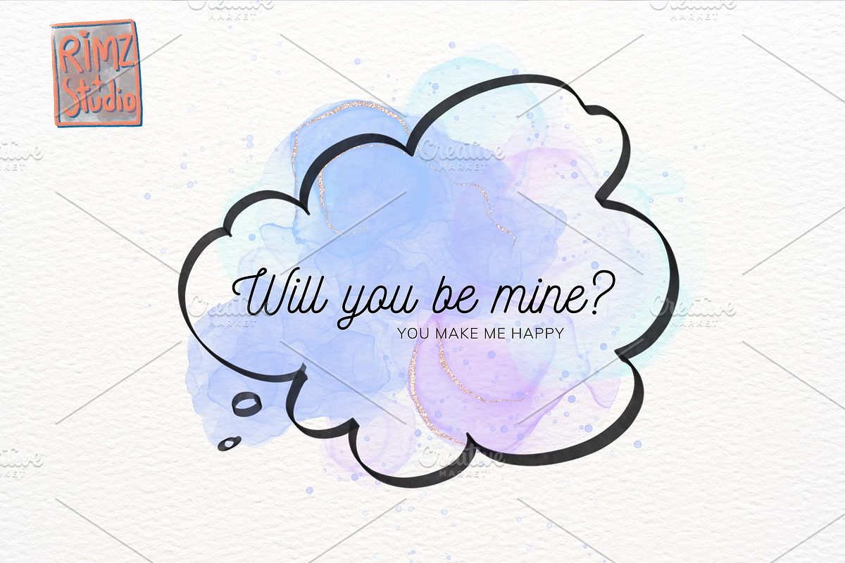 Hand drawn speech bubbles, an Illustration by RimzStudio (Photo 5 of 8)