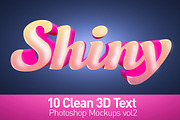 Clean 3D Photoshop Text Mockups Vol2, a Mockup by Creative Graphics (Thumbnail 8 of 10)