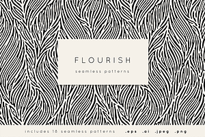 Flourish Seamless Patterns Set