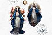 Holy virgin Mary clipart set, a Person Illustration by ThatsDesignArt (Thumbnail 5 of 10)