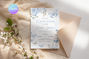 Blue Quinceanera Invitation, a Templates & Theme by VeliusCreativeStudio (Thumbnail 1 of 3)