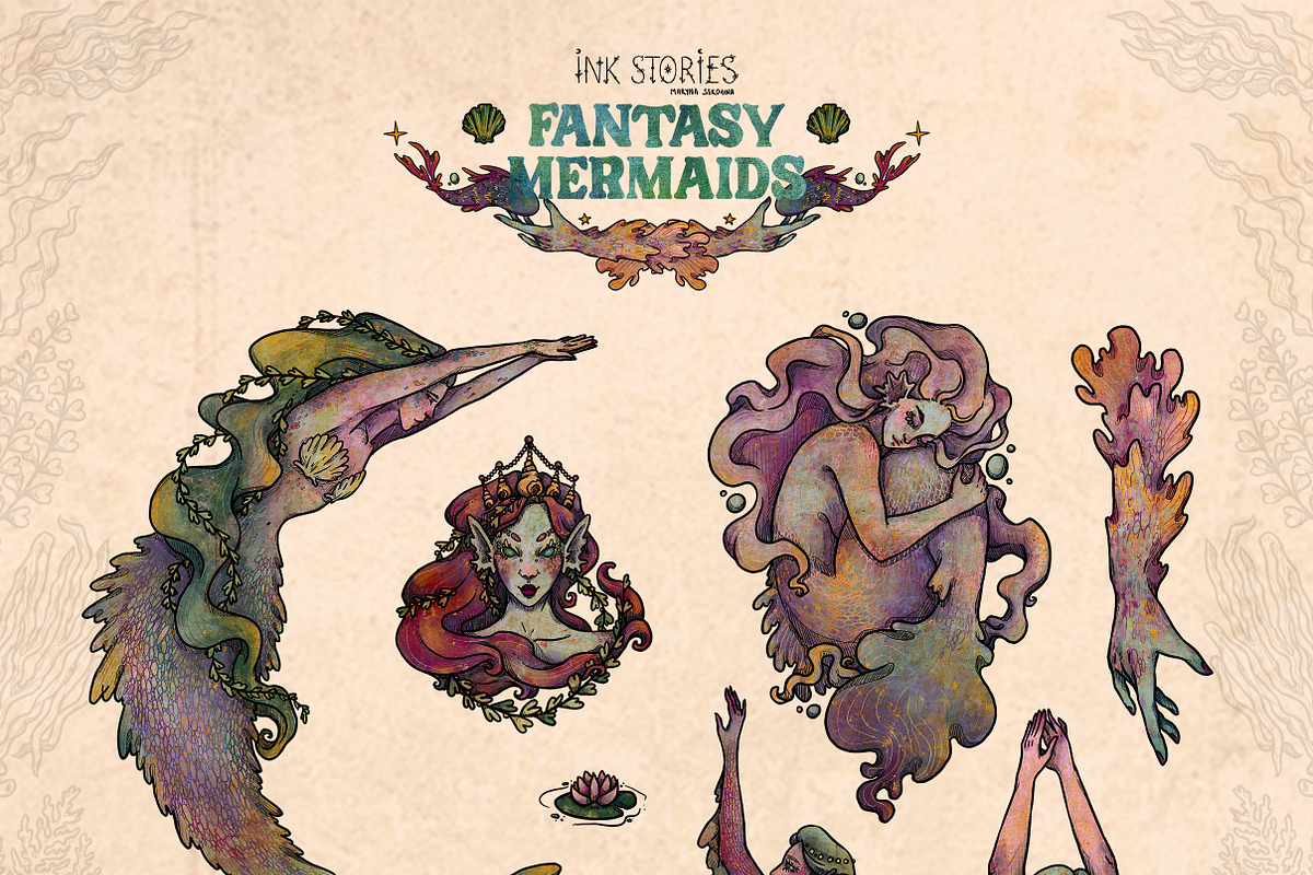 Fantasy Mermaids, a Person Illustration by Ink Stories (Photo 3 of 24)
