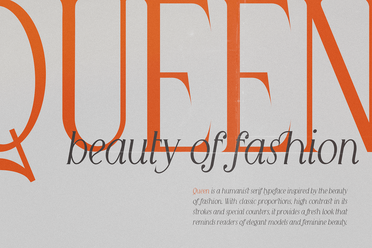 Queen Serif - 10 fonts, a Serif Font by FactoryType Studio (Photo 3 of 10)