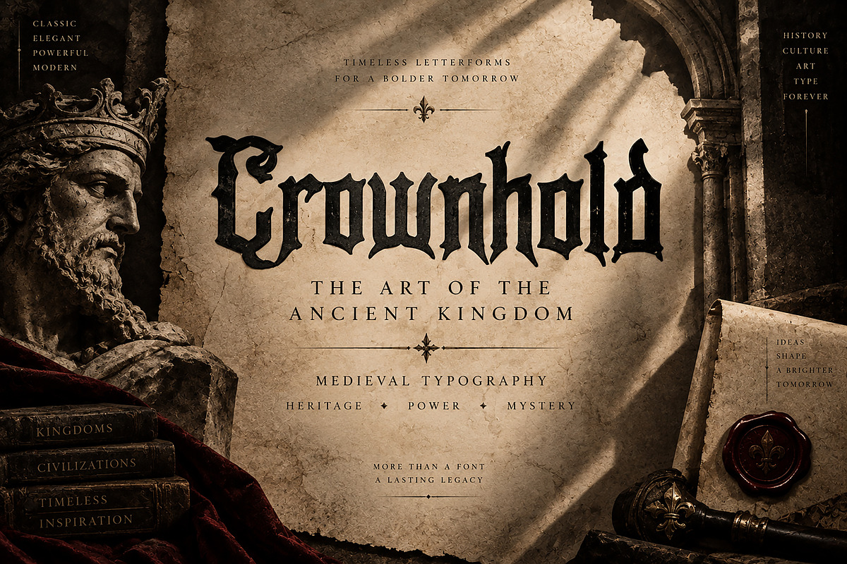 Crownhold Gothic, a Blackletter Font by Wow Magic (Photo 1 of 5)