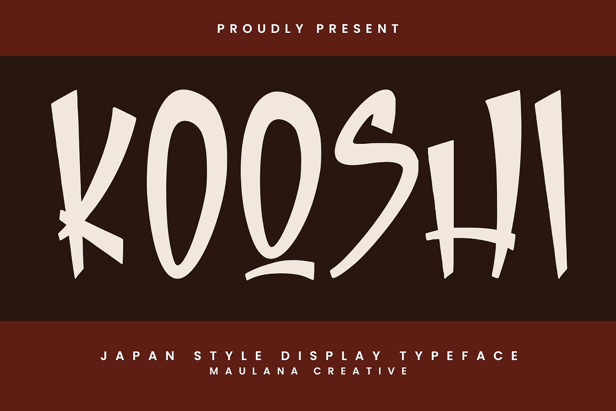 Kooshi Font Decorative Comic Japan, a Sans Serif Font by Maulana Creative (Photo 1 of 7)