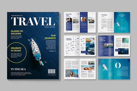 Travel Magazine Template, a Flyer Template by BrandPacks