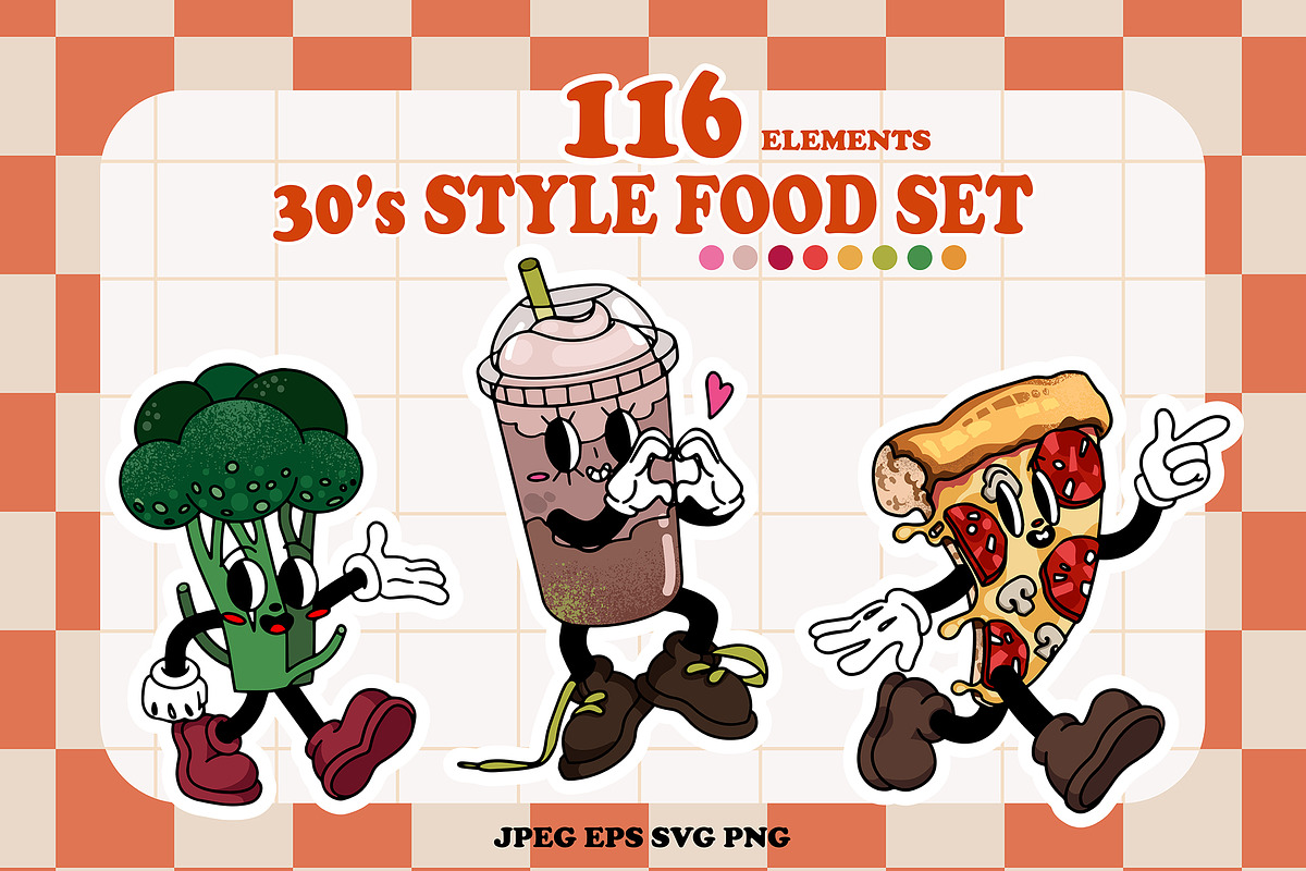 GROOVY FOOD COLLECTION, a Food Illustration by UnaAnya (Photo 1 of 7)