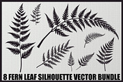 Elegant Fern Leaf Silhouette Bundle, an Illustration by Designs_River (Thumbnail 1 of 9)