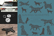 Gun Dogs (Hunting Dogs) Silhouettes, an Animal Illustration by pet design shop (Thumbnail 1 of 13)