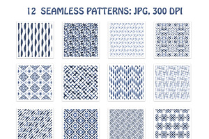 Indigo Seamless Patterns