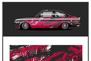 Dynamic Racing Car Wrap Design, an Object Illustration by CarWrap design (Thumbnail 3 of 3)