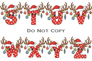 Christmas Alphabet Sublimation, an Illustration by Craft Nest (Thumbnail 6 of 6)