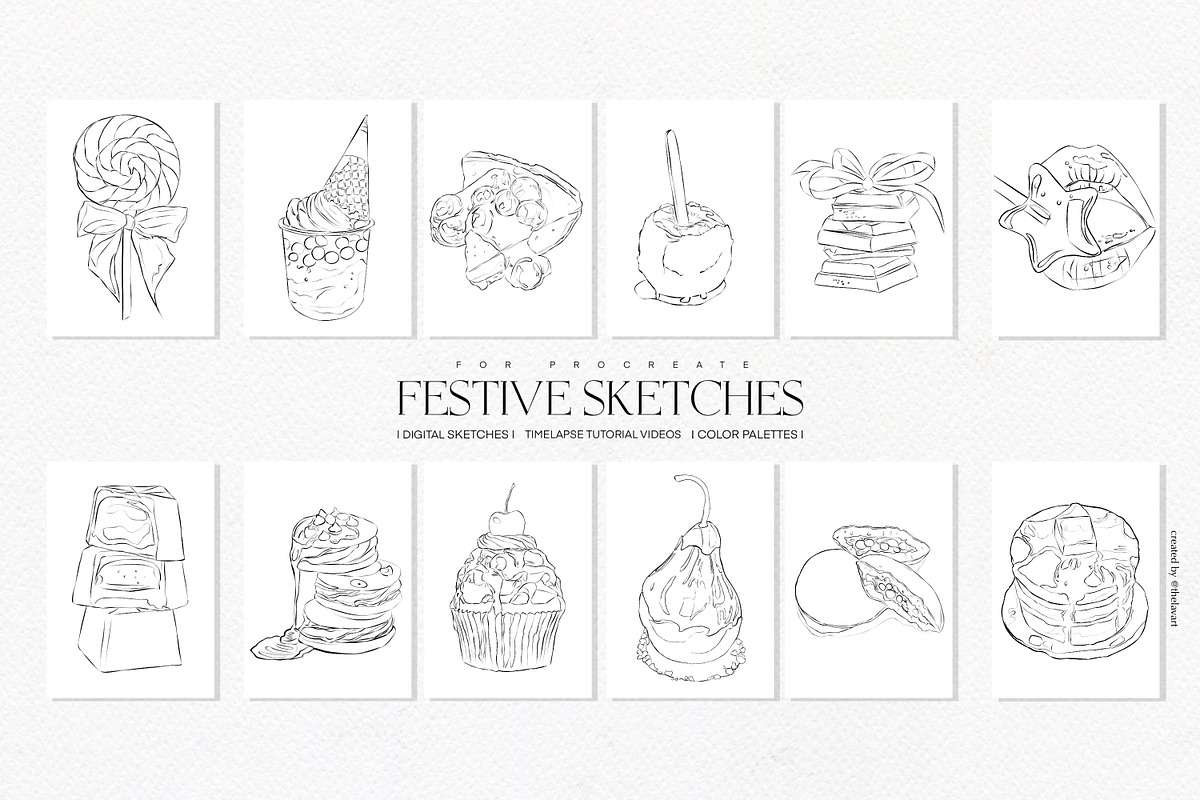 Festive Sketches & Color Palettes, a Palette Add-On by Liquid Amethyst Art (Photo 3 of 11)