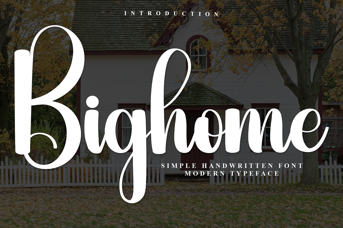 Bighome, a Handwritten Font by InermediaSTUDIO (Photo 1 of 7)