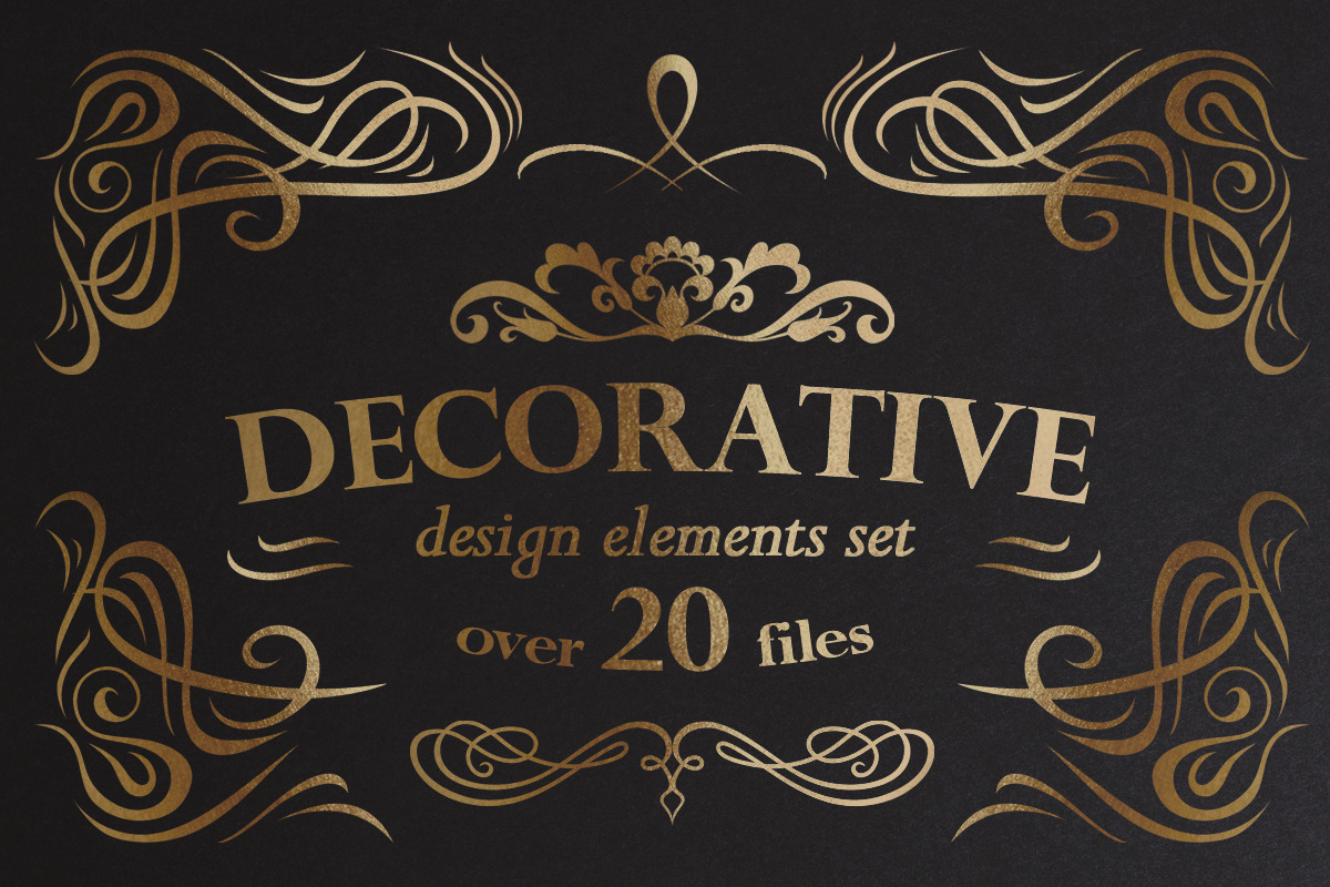 Decorative ornamental elements set, an Object Graphic by Warm Hearted Studio (Photo 1 of 10)