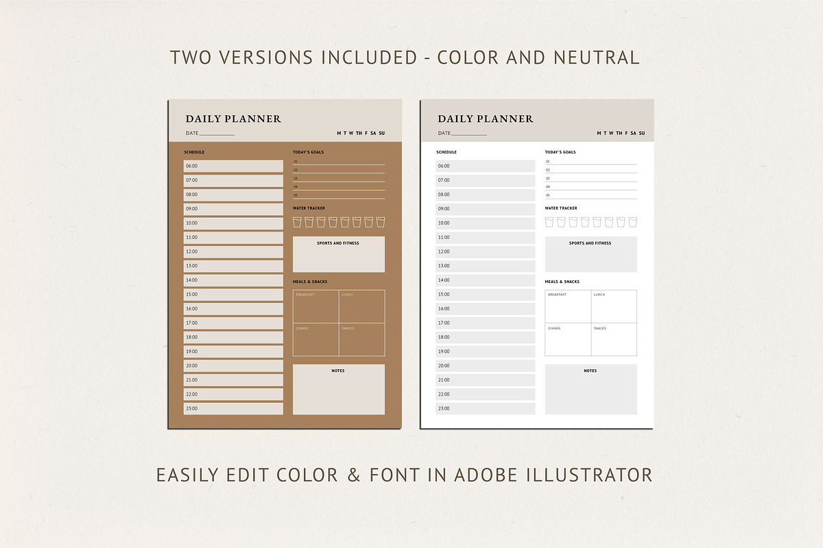 Wellness Planner, a Stationery Template by Anatartan Design (Photo 3 of 13)