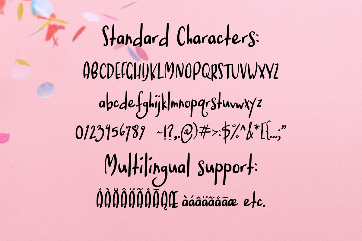 Party Bag Playful Handwriting Font, a Handwritten Font by August Calligraphy (Photo 8 of 8)