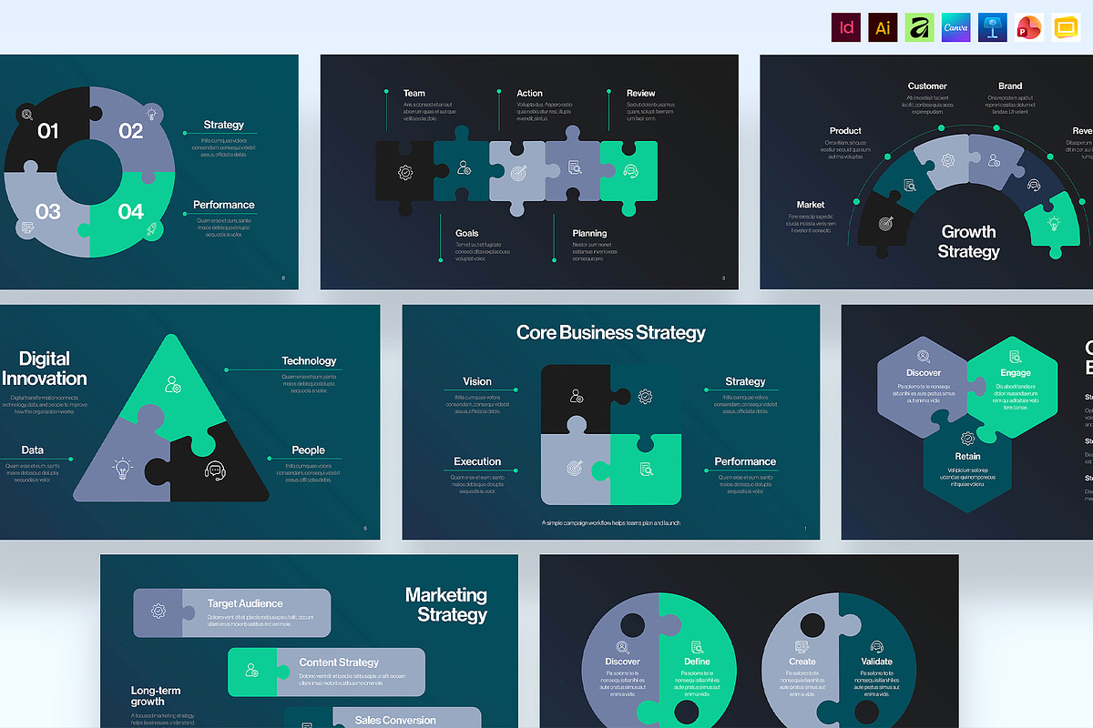 Puzzle Infographic Presentation, a Presentation Template by BrandPacks (Photo 1 of 4)