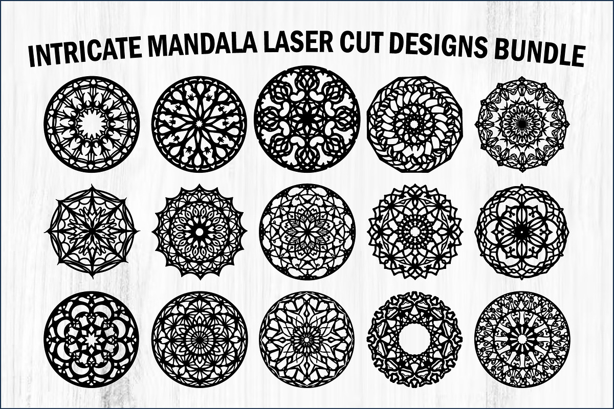 Intricate Mandala Laser Cut Designs, an Object Graphic by balal (Photo 1 of 16)