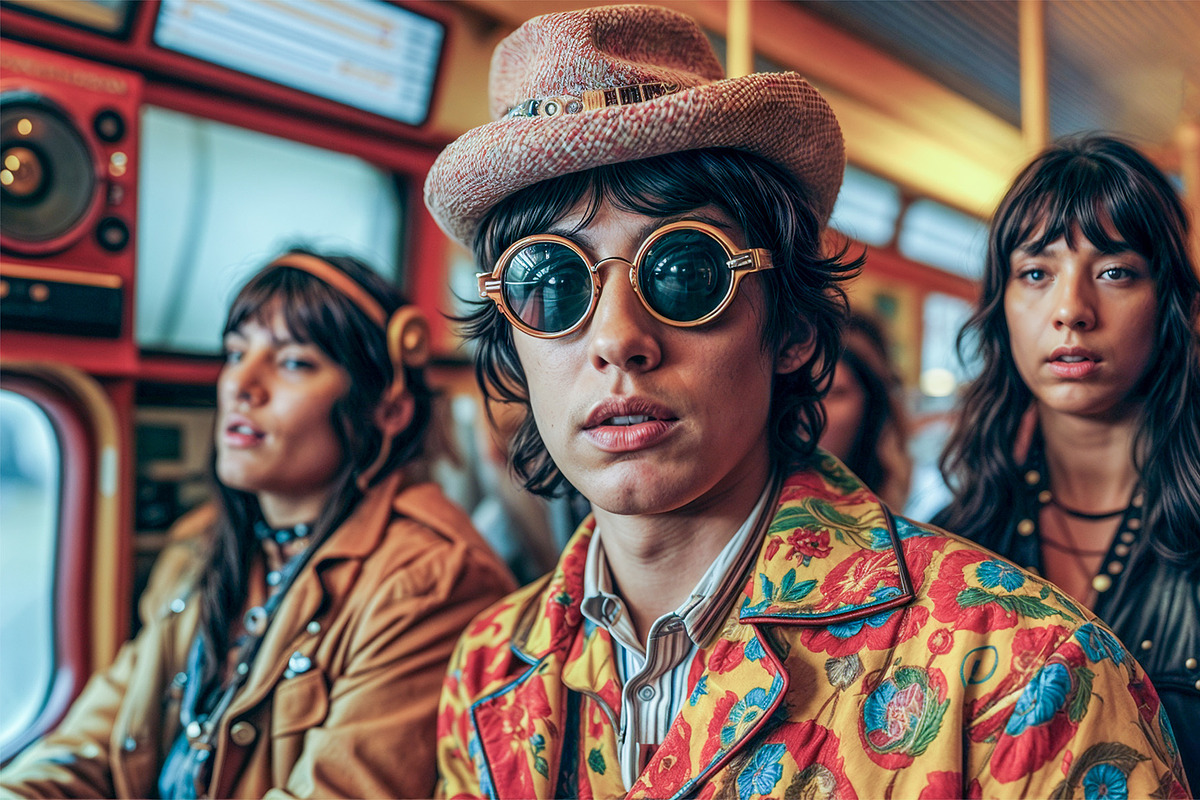 Psychedelic 70s Road Trip Portraits, a Person Illustration by StockVerse Creative (Photo 4 of 4)