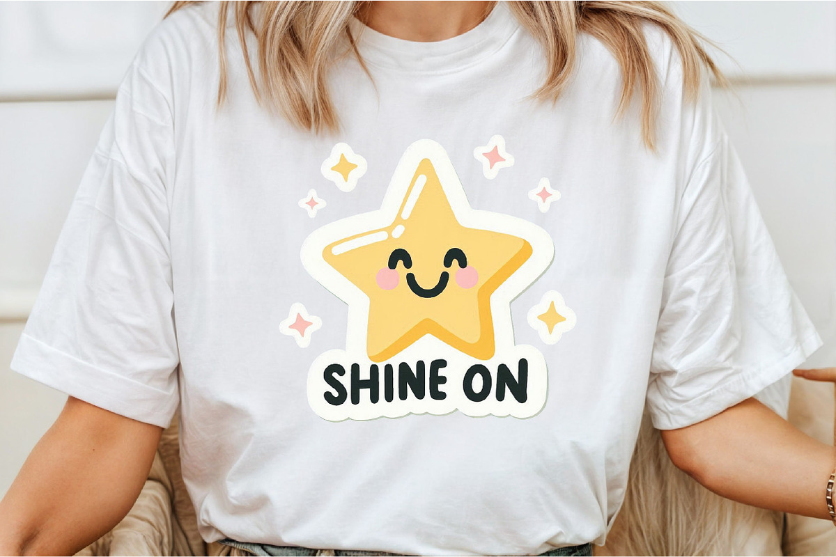 Funny,Shine On Sticker PNG, an Illustration by DreamCafeArt (Photo 3 of 7)