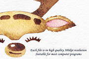 Christmas Hats Clipart, Watercolor, an Animal Illustration by PassionPNGcreation (Thumbnail 2 of 4)