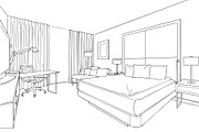 Bedroom & Living Room Line Art Vol 3, an Illustration by Graphic Cook (Thumbnail 3 of 5)