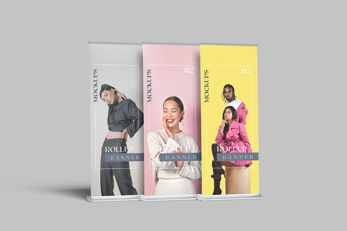 Rollup Banner Mockup, an Advertising Mockup by Graphiculon (Photo 8 of 11)
