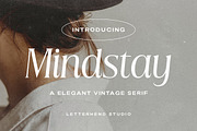 Mindstay - Elegant Vintage Serif, a Serif Font by Letterhend Studio (Thumbnail 1 of 9)