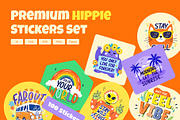 Hippie Stickers, an Emoji Icon by Brickclay (Thumbnail 1 of 9)