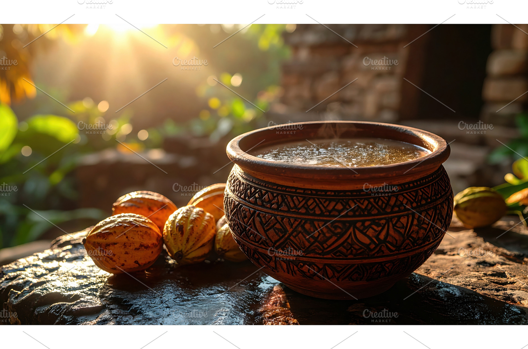 Traditional cacao drink in artisanal, a Food & Drink Photo by Igor Tichonow